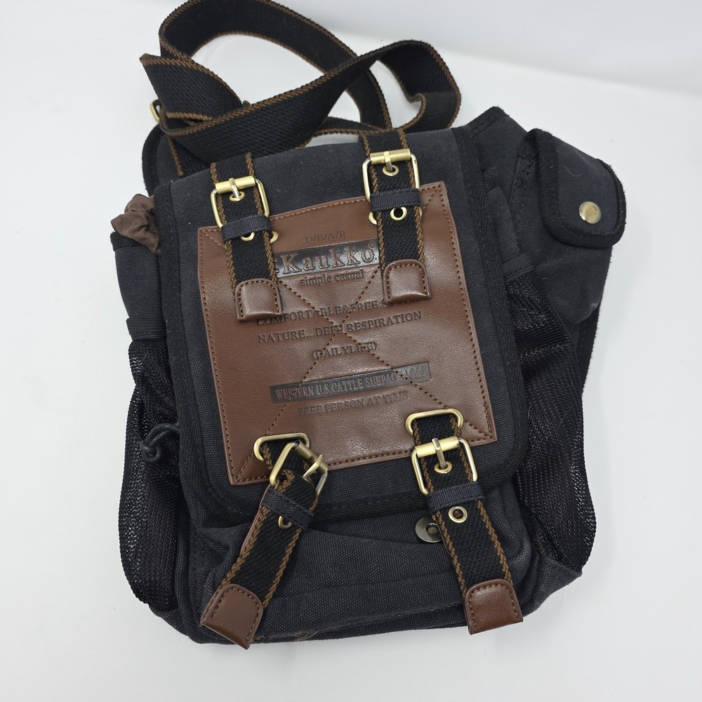 Kaukko Backpack Womens Black Brown Casual Travel Western U.S. Cattle Subpackages